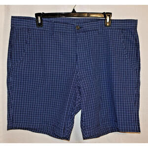 BRAND NEW ST JOHNS BAY MENS BLUE CHECK CASUAL DRESS SHORTS SIZE 44